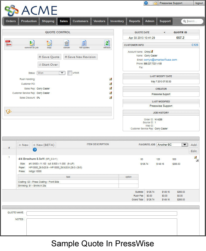 Print Estimating And Print Quoting Software PressWise Mesmerizing Quoting Software Print Estimating And Print Quoting Software PressWise Mesmerizing Quoting Software